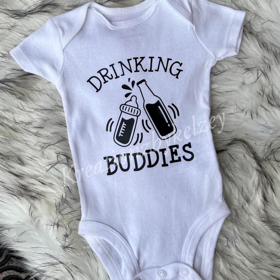 Drinking buddies baby onesie